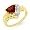 Image 1 : Genuine 1.28 ctw Garnet & Diamond Ring 10K Yellow Gold