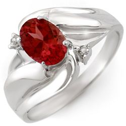 Genuine 1.02 ctw Pink Tourmaline & Diamond Ring Gold