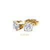 Image 1 : Natural 0.25 ctw Diamond Stud Earrings 14K Yellow Gold