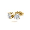 Image 1 : Natural 0.33 ctw Diamond Stud Earrings 14K Yellow Gold