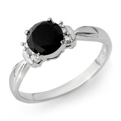 Natural 1.0 ctw White & Black Diamond Ring 14K Gold