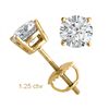 Image 1 : Natural 1.25 ctw Diamond Stud Earrings 14K Yellow Gold
