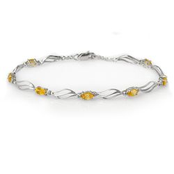 Genuine 3.02 ctw Sapphire & Diamond Bracelet 10K Gold