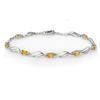 Image 1 : Genuine 3.02 ctw Sapphire & Diamond Bracelet 10K Gold
