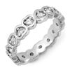 Image 1 : Natural 0.50 ctw Diamond Eternity Ring 10K White Gold