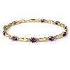 Image 1 : Genuine 2.03 ctw Amethyst & Diamond Bracelet 10K Gold