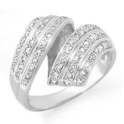 Natural 0.70 ctw Diamond Ring 10K White Gold