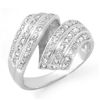 Image 1 : Natural 0.70 ctw Diamond Ring 10K White Gold