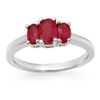 Image 1 : Genuine 1.0 ctw Ruby Ring 10K White Gold