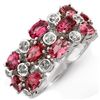 Image 1 : Genuine 3.2 ctw Pink Tourmaline & Diamond Ring Gold