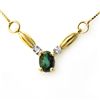 Image 1 : Genuine 1.30 ctw Emerald & Diamond Necklace Yellow Gold