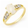 Image 1 : Genuine 0.95 ctw Opal & Diamond Ring 10K Yellow Gold