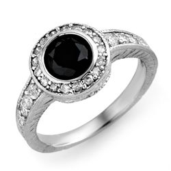 Natural 1.38 ctw White & Black Diamond Ring 14K Gold
