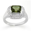 Image 1 : Genuine 2.40ctw Green Tourmaline & Diamond Ring Gold