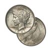 Image 1 : Peace Silver Dollar Coin - Random date - Average Circulated