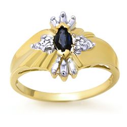 Genuine 0.22 ctw Sapphire & Diamond Ring White Gold