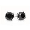 Image 1 : Natural 1.0 ctw Black Diamond Stud Earrings 14K Gold