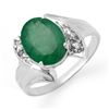 Image 1 : Genuine 2.32 ctw Emerald & Diamond Ring 14K White Gold