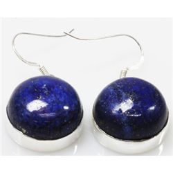 Natural 14.26g Lapis .925 Sterling Silver Earrings