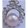 Image 1 : PEACH PEARL AND CZ PENDANT