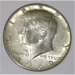 1969-D SILVER KENNEDY HALF DOLLAR!! SILVER HALF DOLLAR CAME OUT OF SAFE DEPOSIT BOX*!!