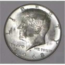 1968-D SILVER KENNEDY HALF DOLLAR!! SILVER HALF DOLLAR CAME OUT OF SAFE DEPOSIT BOX*!!
