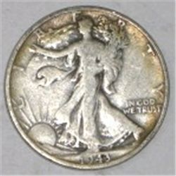 1943-S 90% SILVER WALKING LIBERTY HALF DOLLAR *NICE EARLY HALF DOLLAR*!!