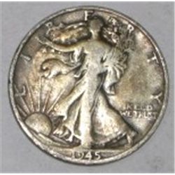 1945-D 90% SILVER WALKING LIBERTY HALF DOLLAR *NICE EARLY HALF DOLLAR*!!