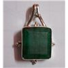 Image 1 : 5.90g Pandent of Emerald in silver