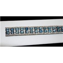 14K GOLD DIAMOND AND SAPPHIRE BRACELET
