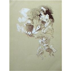 Jules Cheret Lithograph "La Poule au Pot"