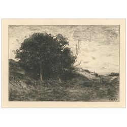 Jean-Baptiste Corot Etching (Paysage)