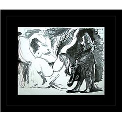 Pablo Picasso Erotic Sketch Lithograph