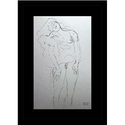Gustav Klimt Erotic Sketch Lithograph