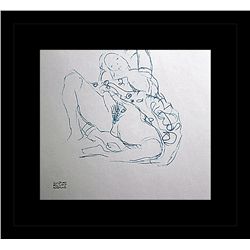 Gustav Klimt Erotic Sketch Lithograph
