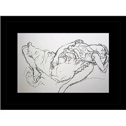 Gustav Klimt Erotic Sketch Lithograph
