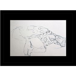 Gustav Klimt Erotic Sketch Lithograph