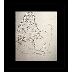 Gustav Klimt Erotic Sketch Lithograph