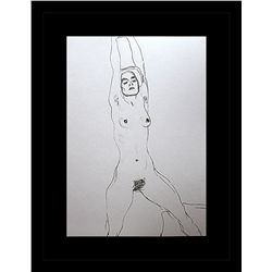 Gustav Klimt Erotic Sketch Lithograph