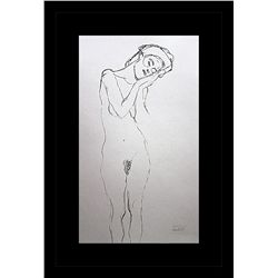 Gustav Klimt Erotic Sketch Lithograph