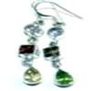 Image 1 : Blue Topaz, Smokey Quartz & Peridot Earrings