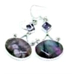 Charoite & Amethyst Earrings