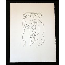 PICASSO 1970 LE GOUT DE BONHEUR LITHOGRAPH