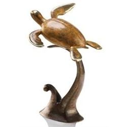 SINGLE TURTLE BRONZE SCULPTURE