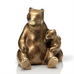 BEAR & CUB BRONZE SCULPTURE