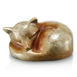 SLEEPING FOX BRONZE SCULPTURE