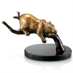 SLEEPING BEAR BRONZE SCULPTURE