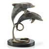 Image 1 : DOLPHIN PAIR BRONZE SCULPTURE