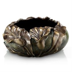 CAST BRONZE FLOWER VASE / BOWL