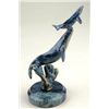 Image 1 : SURFACING WHALE WITH BABY BRONZE SCULPTURE